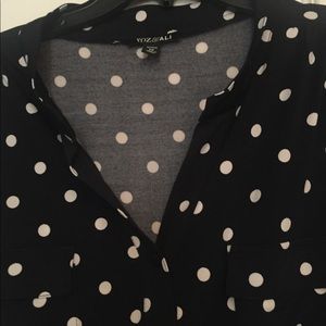 Black white polka dots dress
